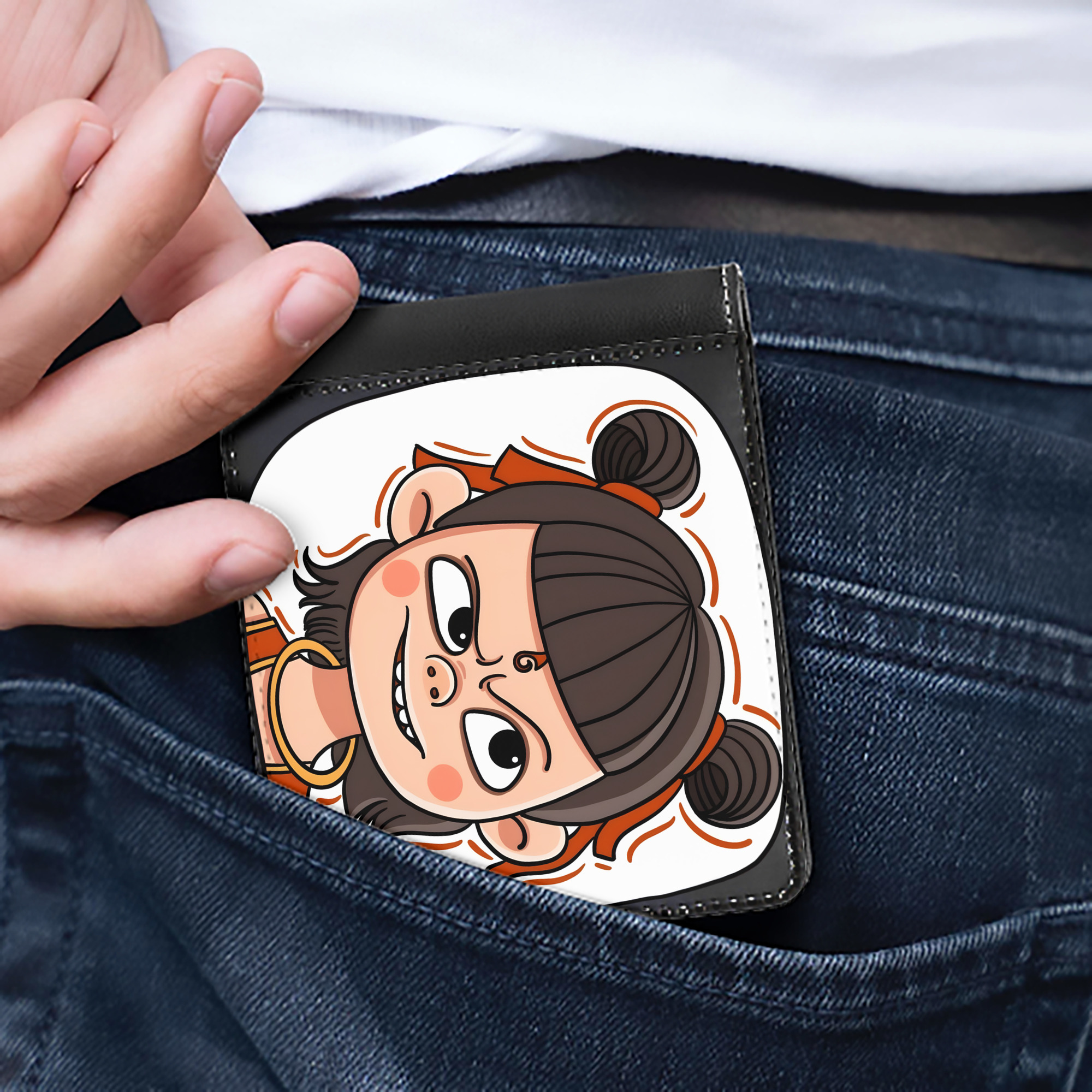 （画像用） Ne Zha 2 ナタ 魔童の大暴れ 二つ折り革財布