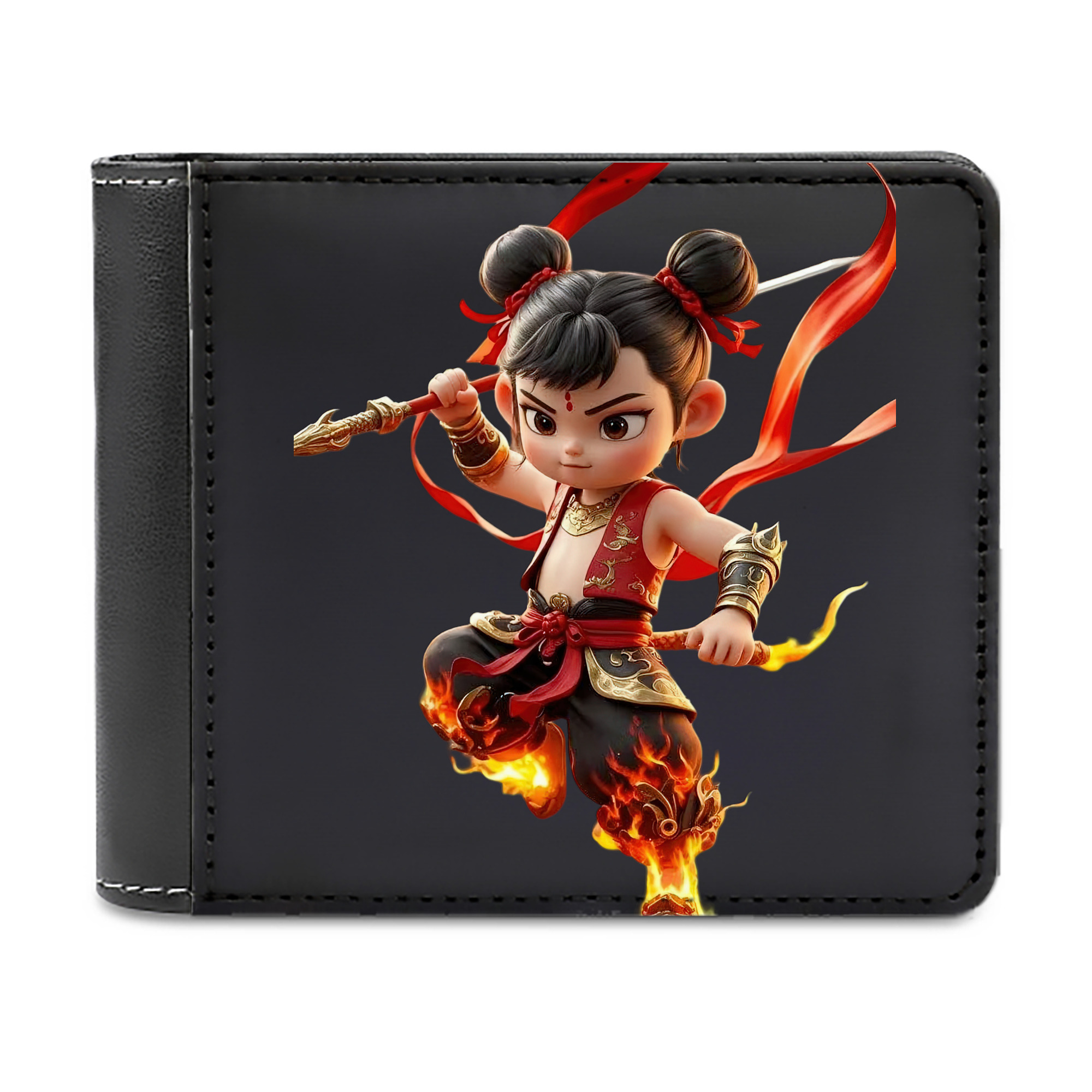 （画像用） Ne Zha 2 ナタ 魔童の大暴れ 二つ折り革財布