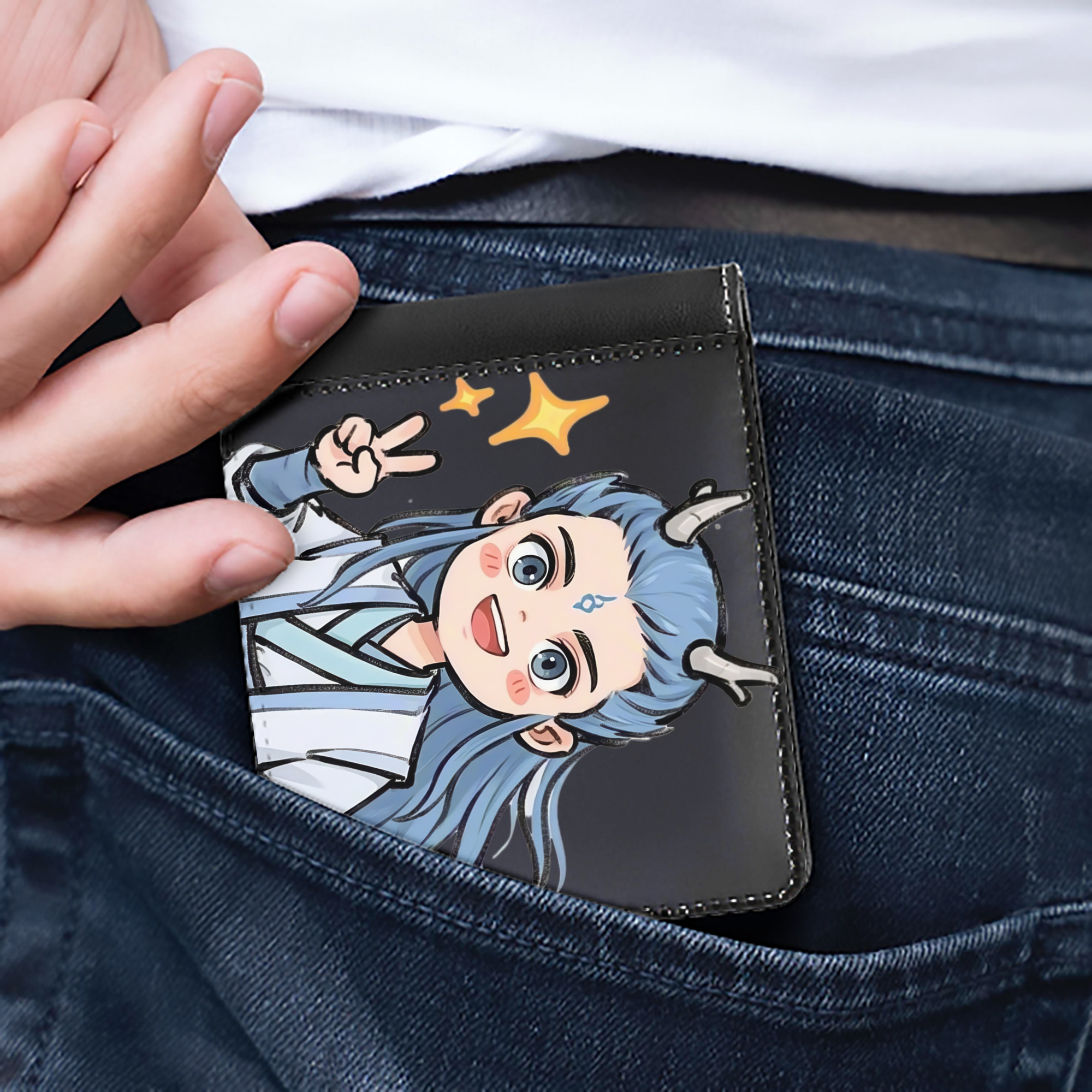 （画像用） Ne Zha 2 ナタ 魔童の大暴れ 二つ折り革財布