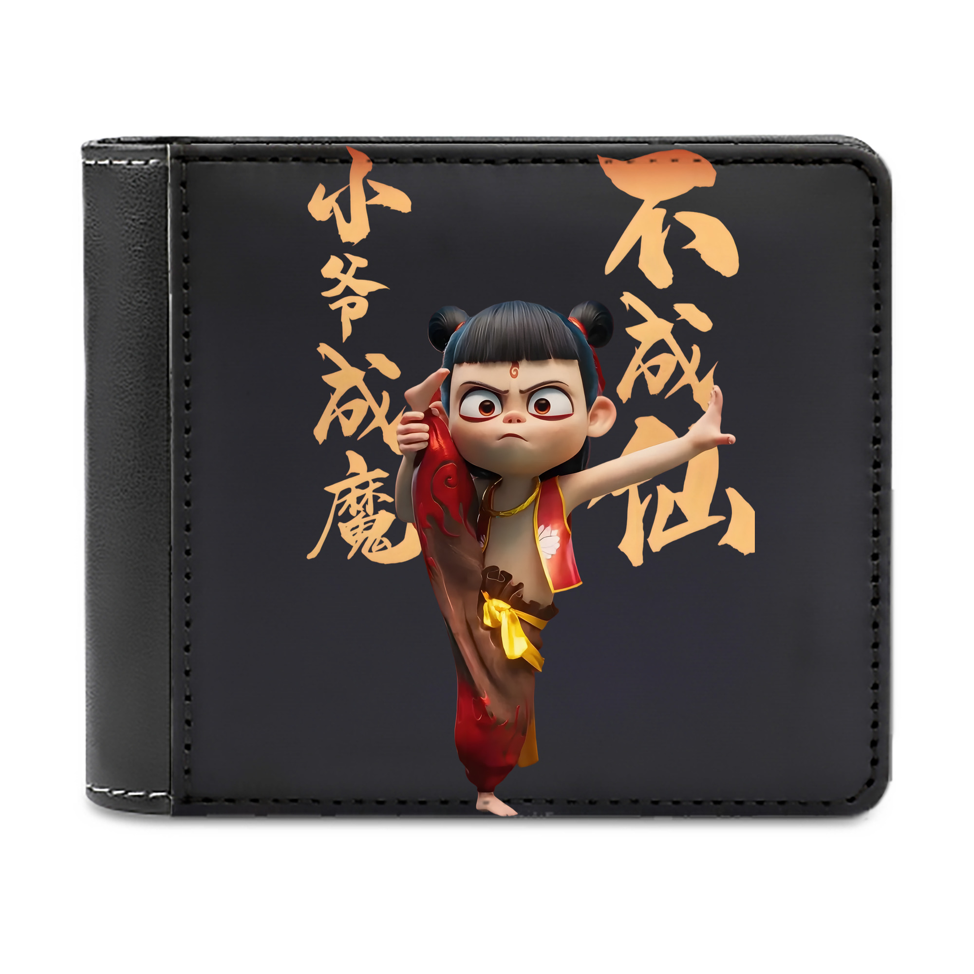 （画像用） Ne Zha 2 ナタ 魔童の大暴れ 二つ折り革財布