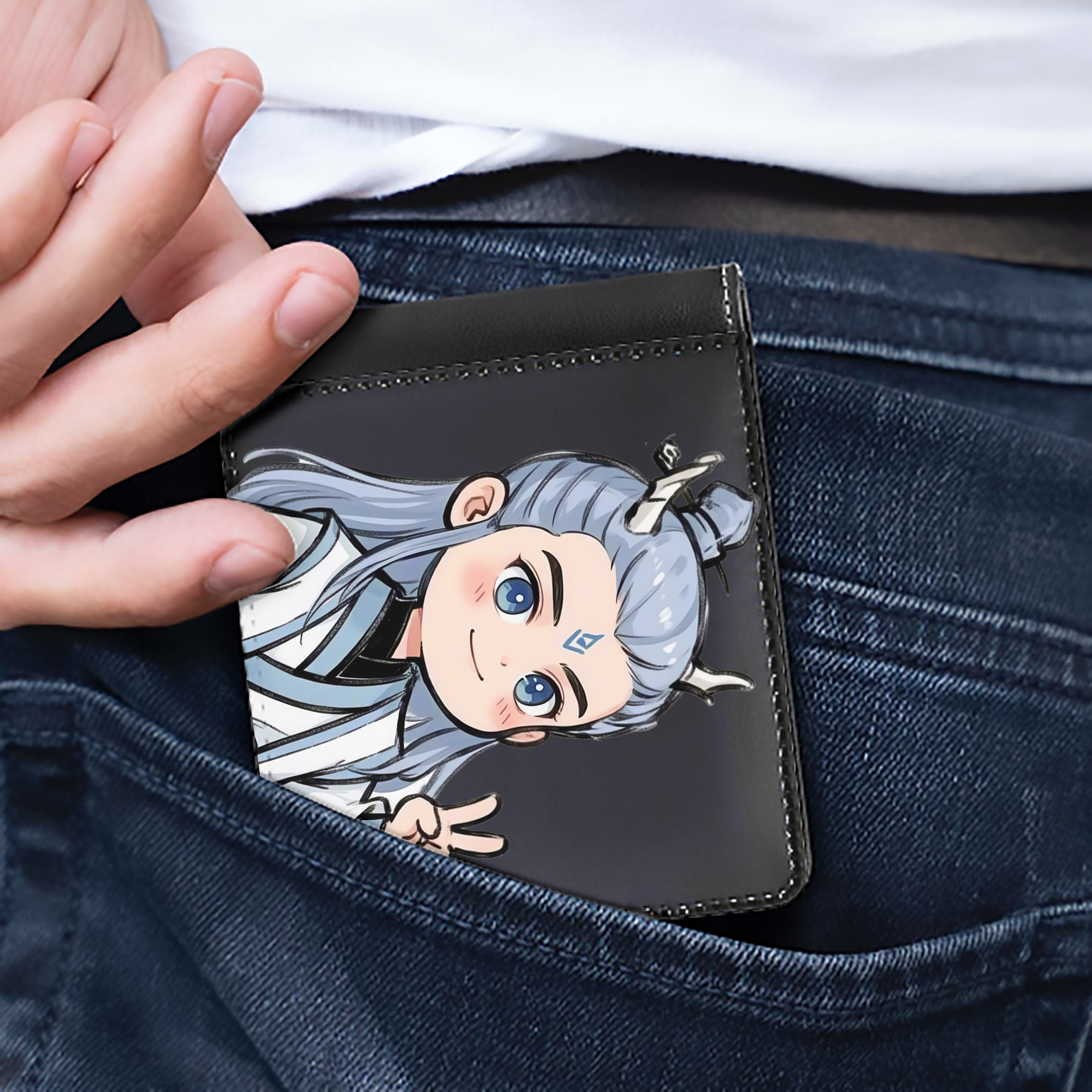 （画像用） Ne Zha 2 ナタ 魔童の大暴れ 二つ折り革財布