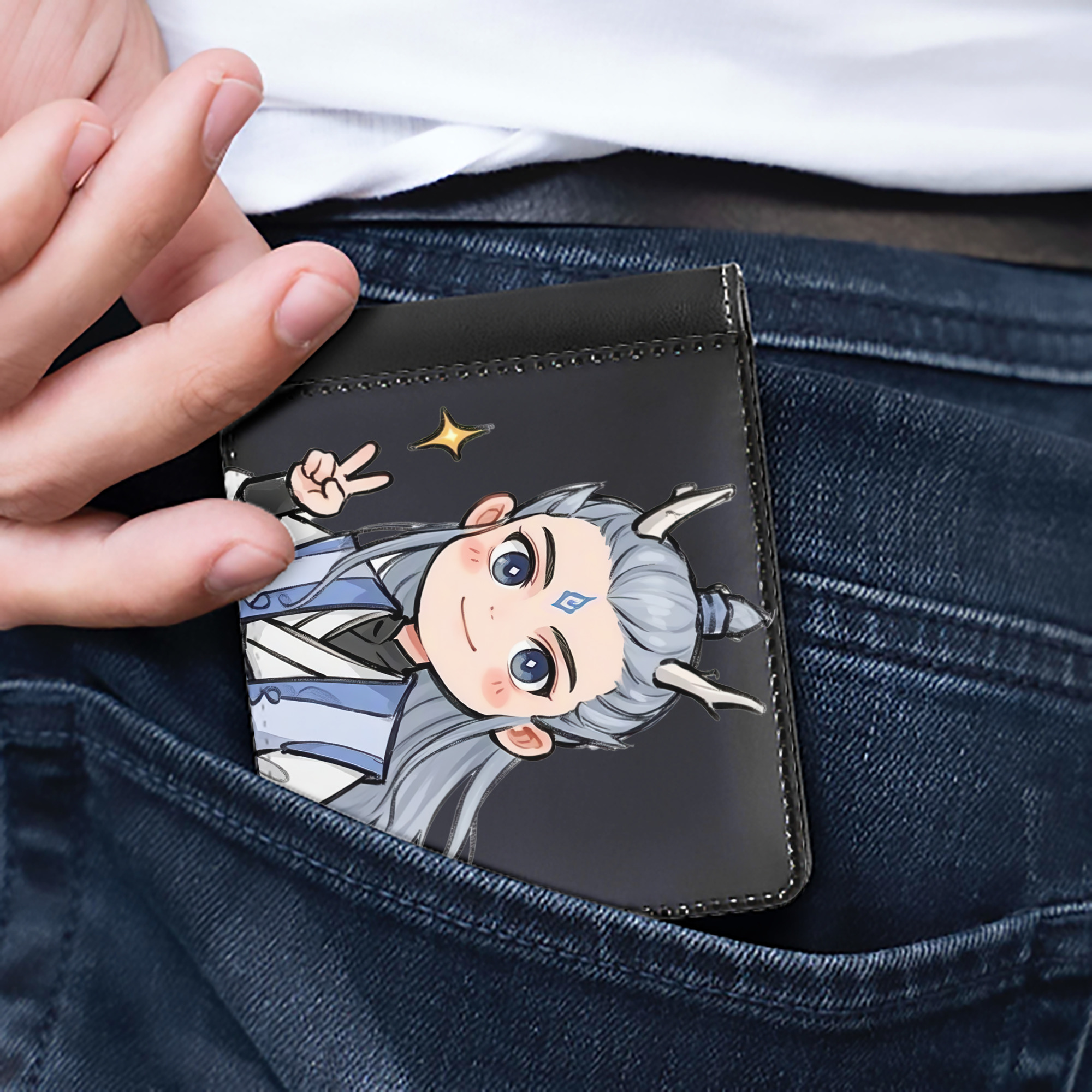 （画像用） Ne Zha 2 ナタ 魔童の大暴れ 二つ折り革財布