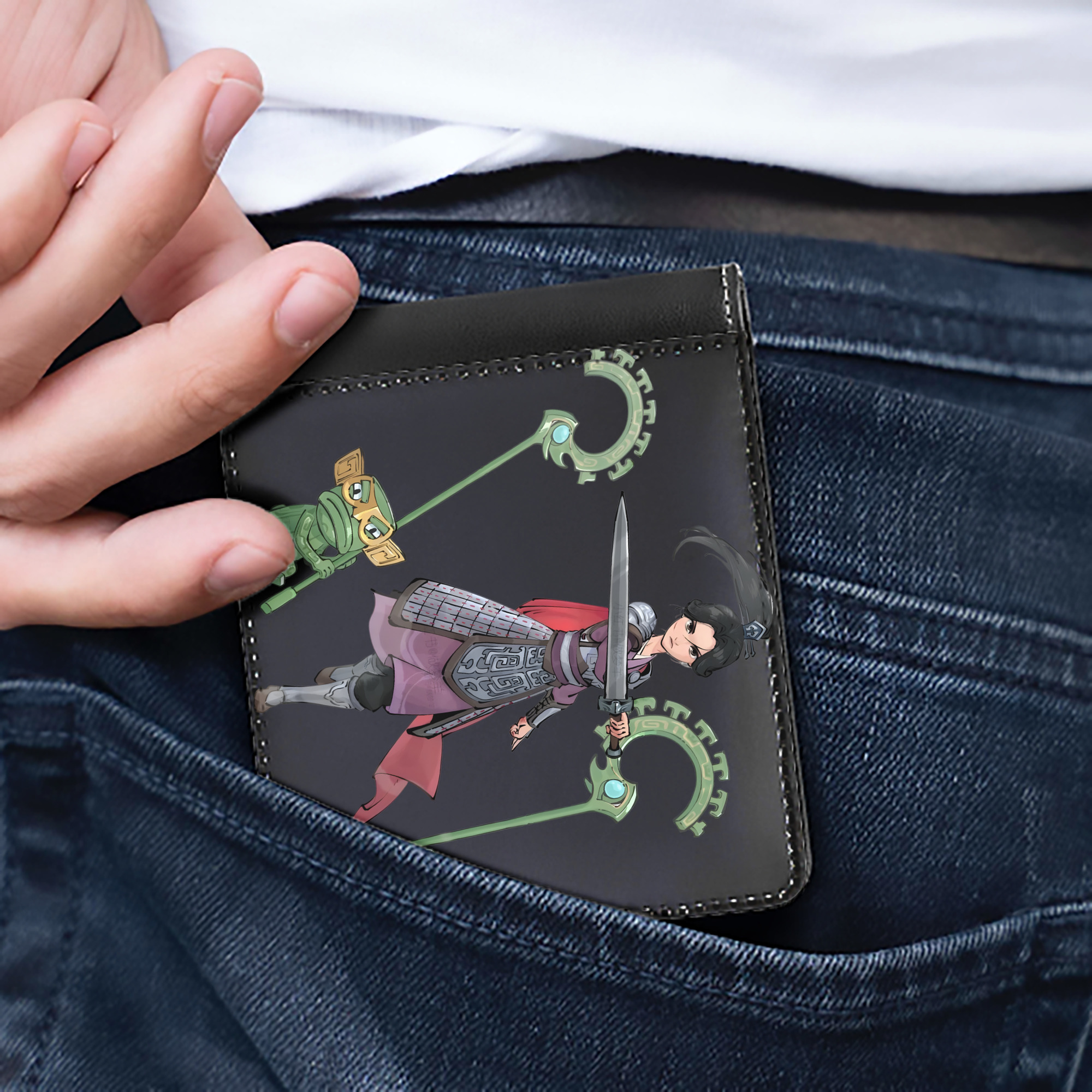 （画像用） Ne Zha 2 ナタ 魔童の大暴れ 二つ折り革財布
