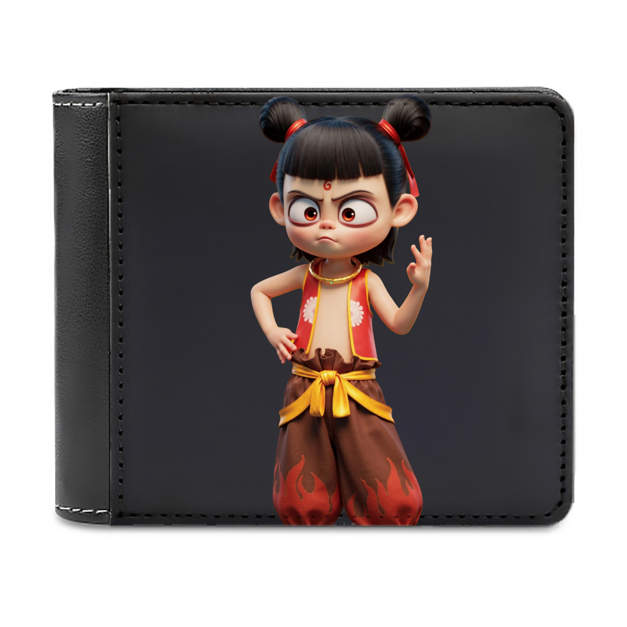 （画像用） Ne Zha 2 ナタ 魔童の大暴れ 二つ折り革財布