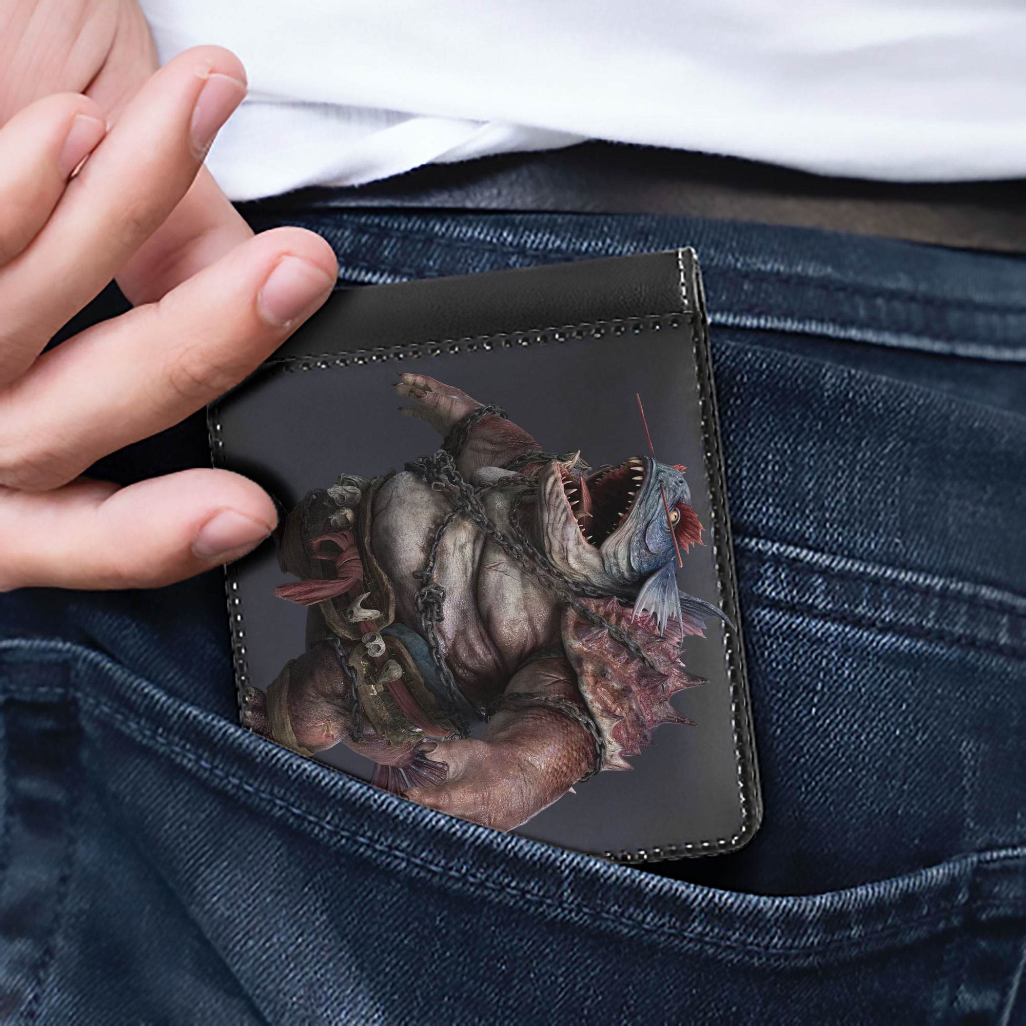（画像用） Ne Zha 2 ナタ 魔童の大暴れ 二つ折り革財布