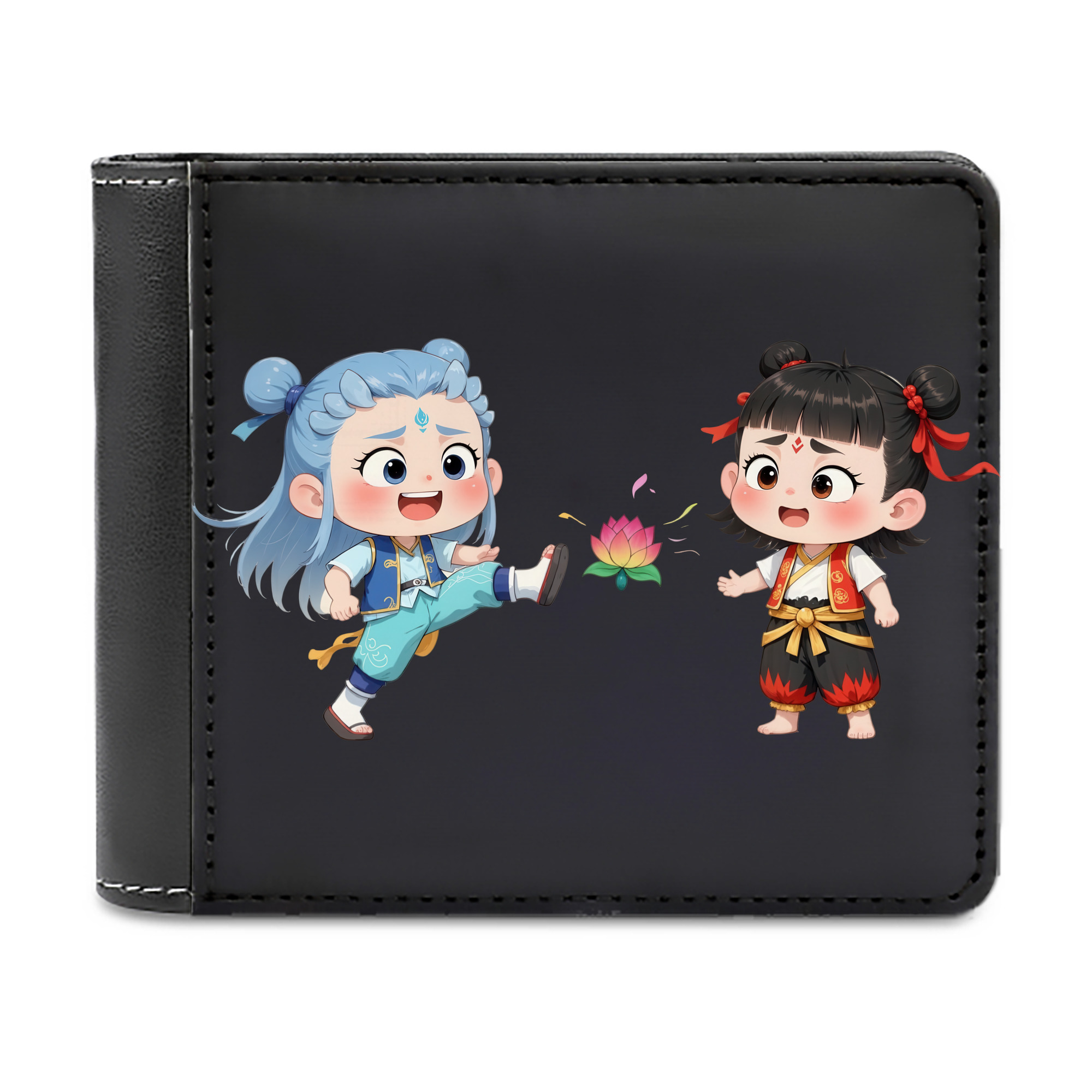 （画像用） Ne Zha 2 ナタ 魔童の大暴れ 二つ折り革財布