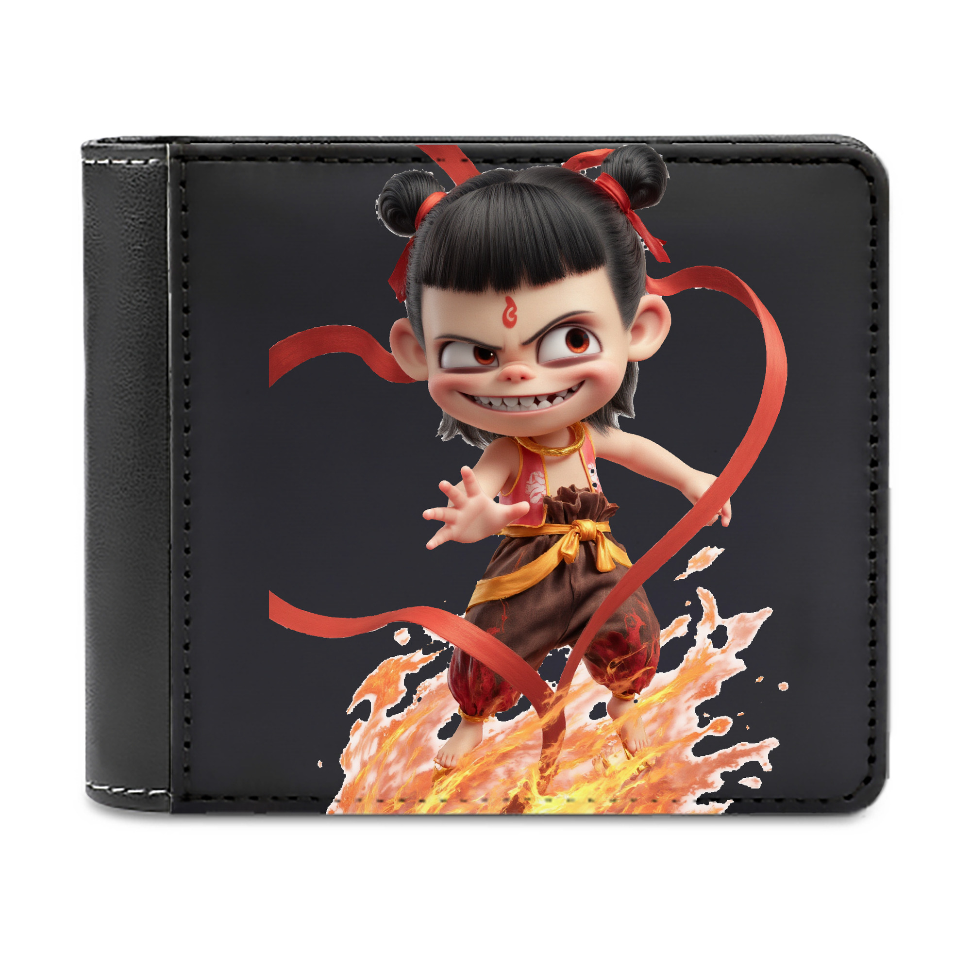 （画像用） Ne Zha 2 ナタ 魔童の大暴れ 二つ折り革財布