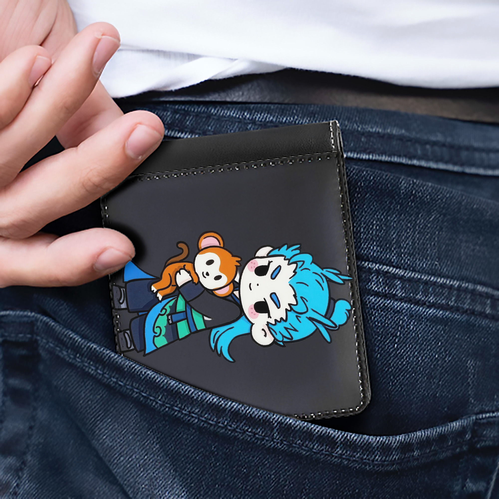 （画像用） Ne Zha 2 ナタ 魔童の大暴れ 二つ折り革財布