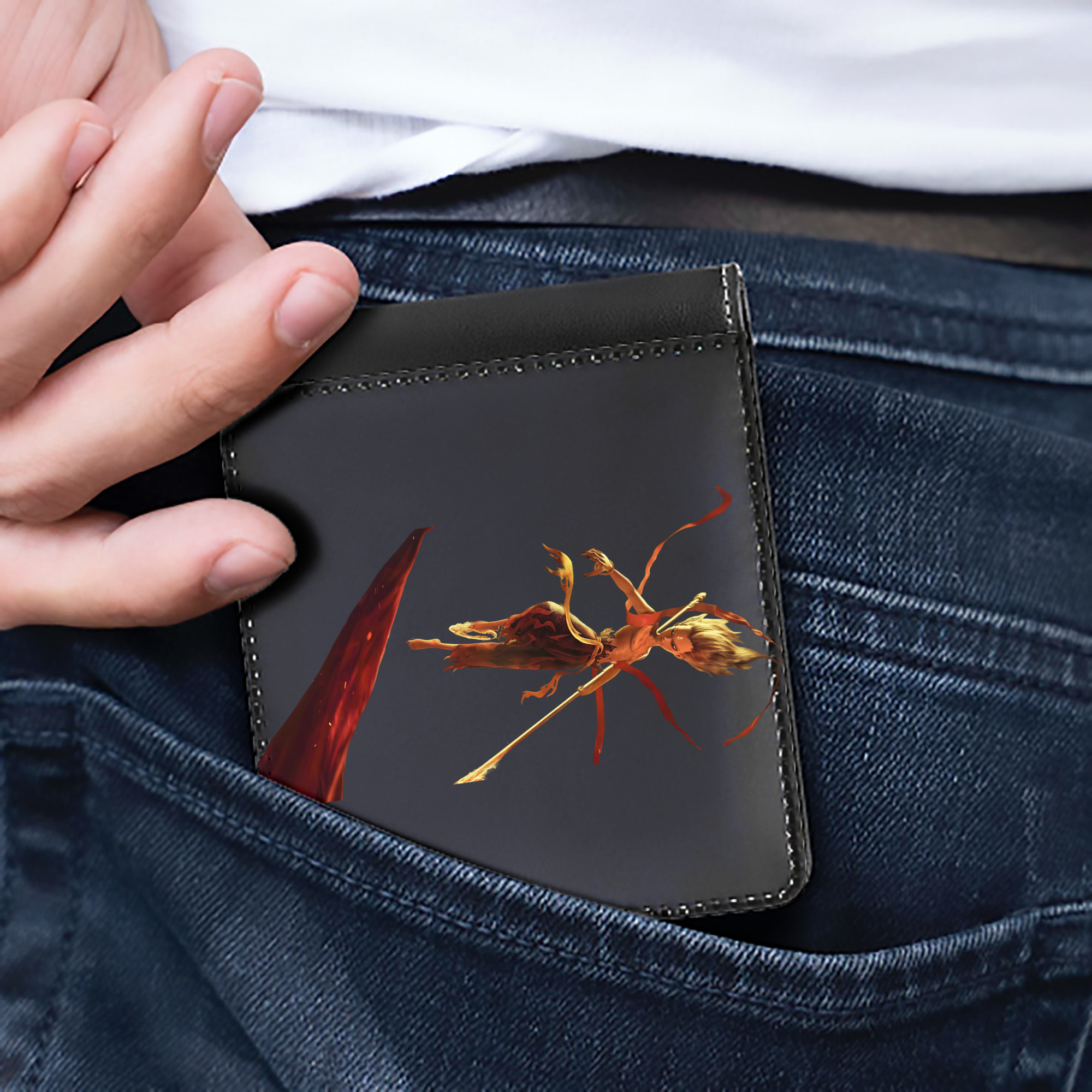 （画像用） Ne Zha 2 ナタ 魔童の大暴れ 二つ折り革財布