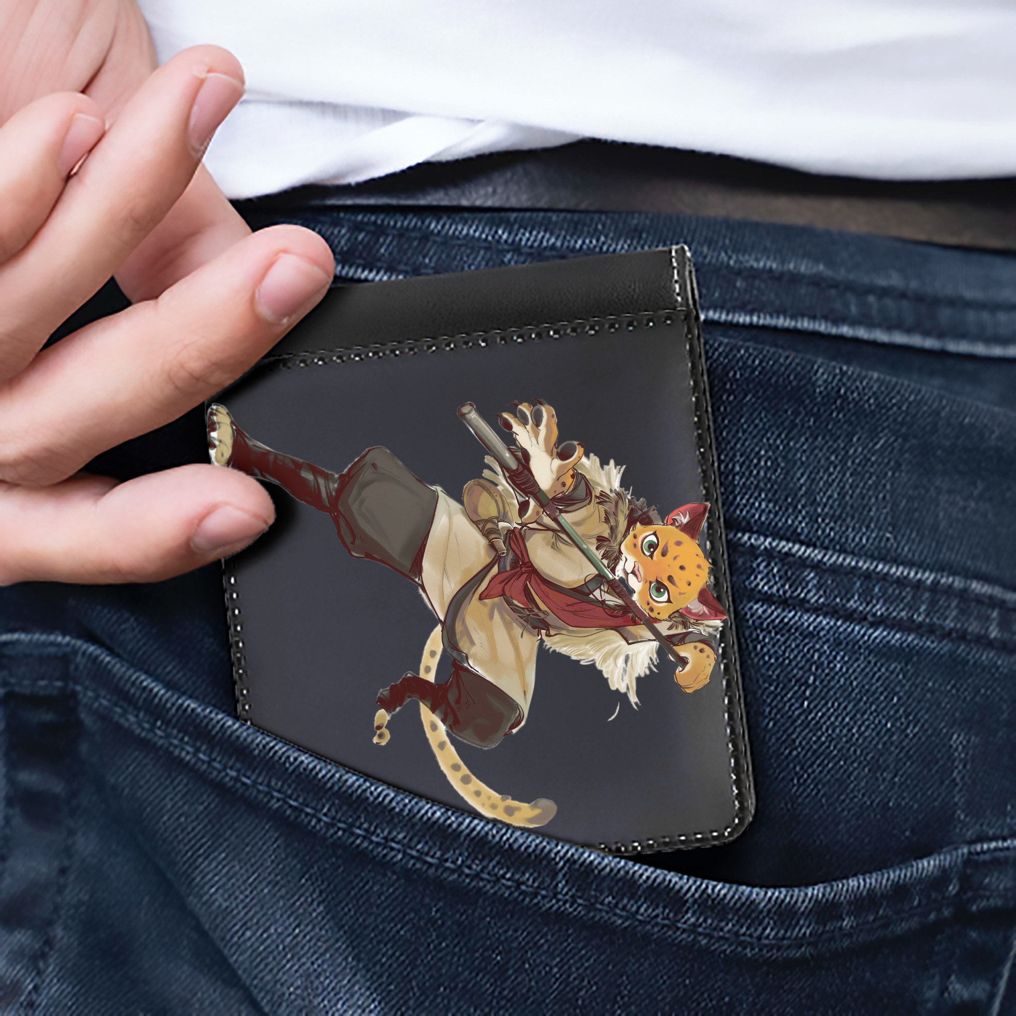 （画像用） Ne Zha 2 ナタ 魔童の大暴れ 二つ折り革財布