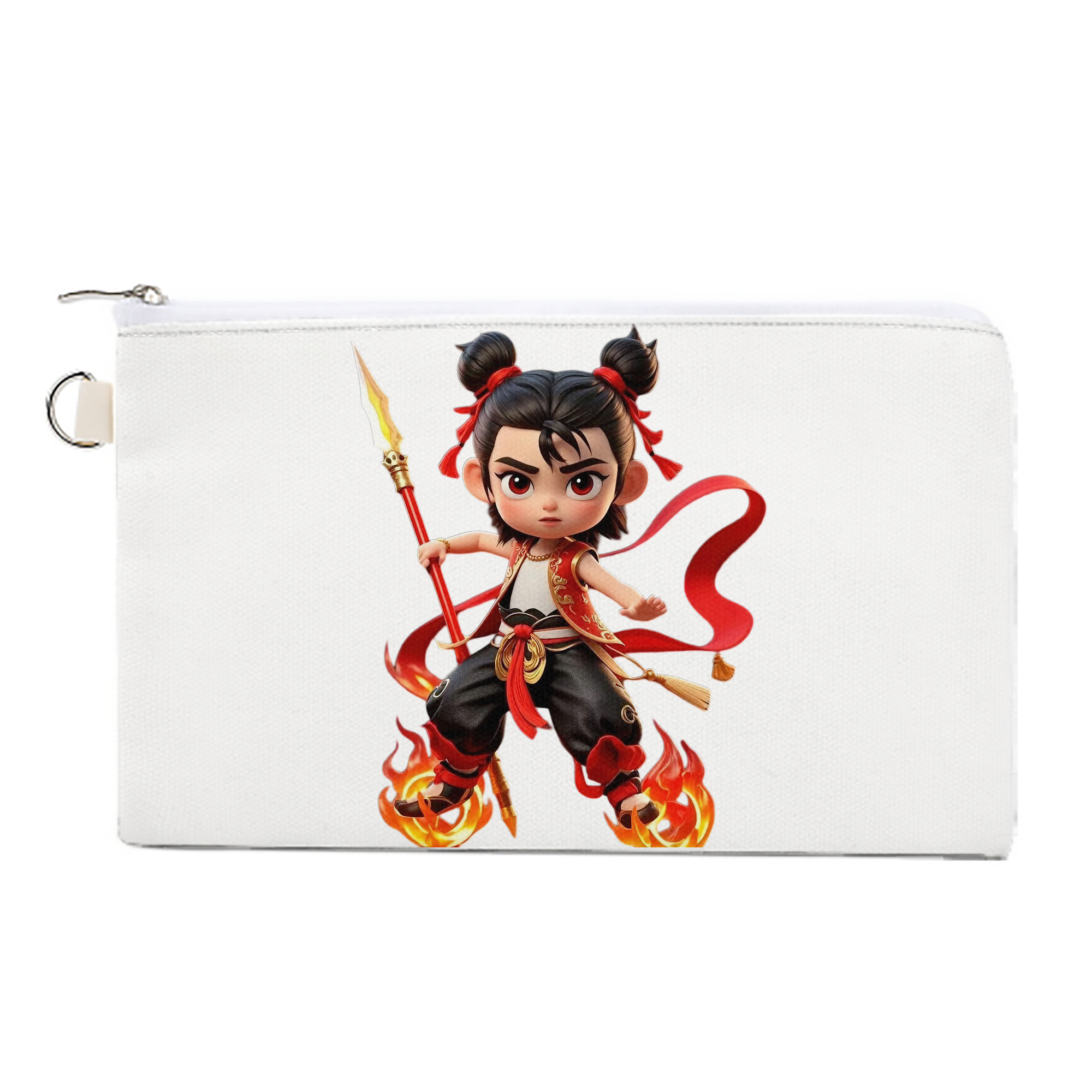（画像用） Ne Zha 2 ナタ 魔童の大暴れ キャンバス生地ポーチ　小物入れ