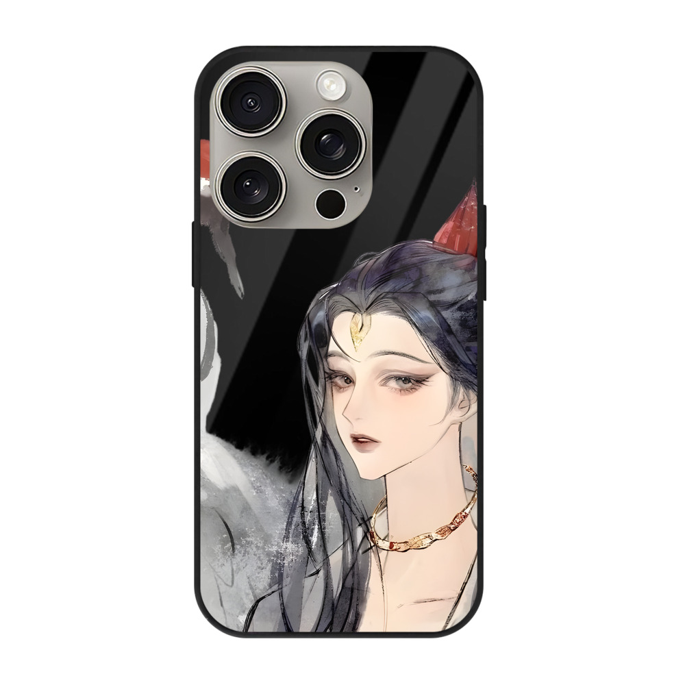 （画像用） Ne Zha 2 ナタ 魔童の大暴れ 【iPhone15Pro対応】スマホケース 耐衝撃＆黄変防止 背面ガラス