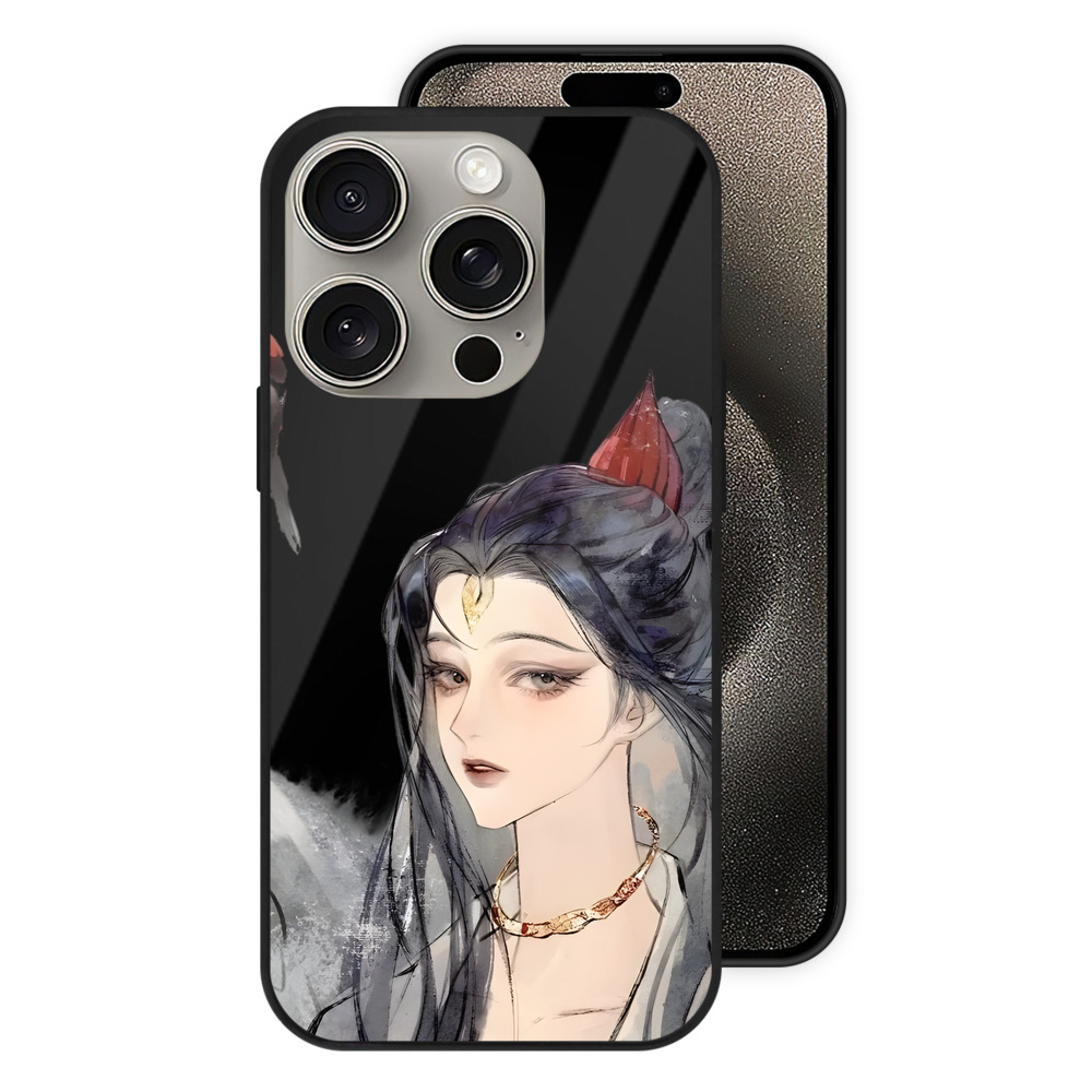 （画像用） Ne Zha 2 ナタ 魔童の大暴れ 【iPhone15Pro対応】スマホケース 耐衝撃＆黄変防止 背面ガラス