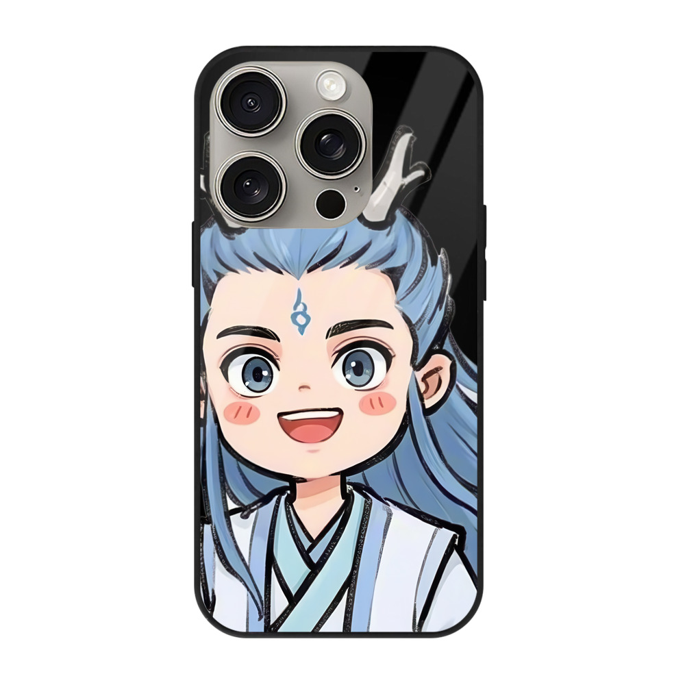 （画像用） Ne Zha 2 ナタ 魔童の大暴れ 【iPhone15Pro対応】スマホケース 耐衝撃＆黄変防止 背面ガラス