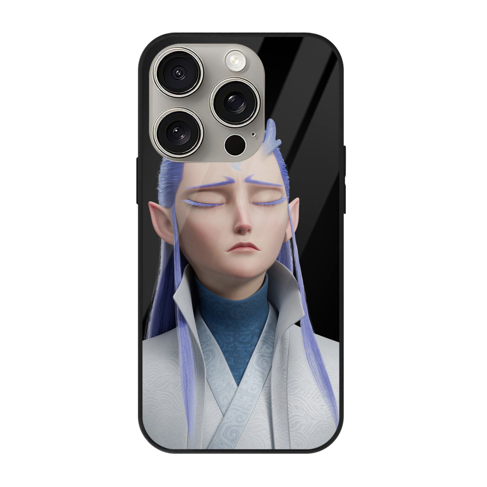 （画像用） Ne Zha 2 ナタ 魔童の大暴れ 【iPhone15Pro対応】スマホケース 耐衝撃＆黄変防止 背面ガラス