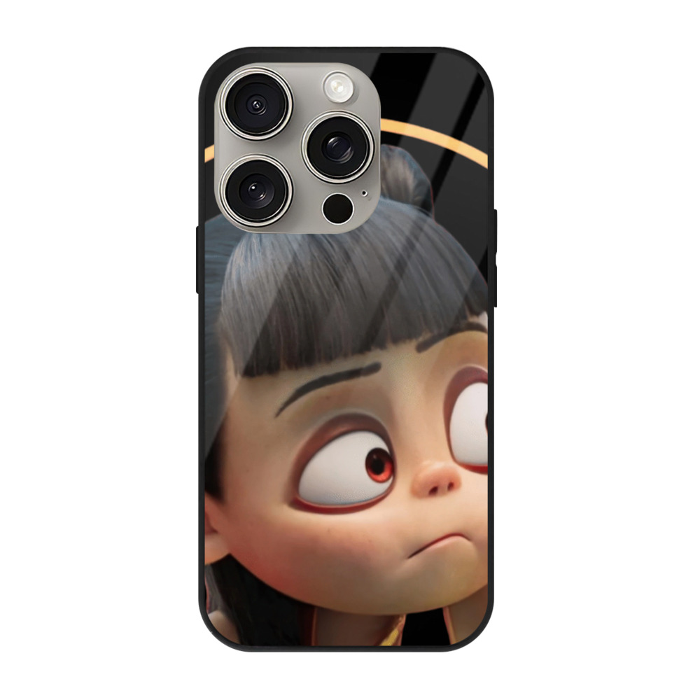 （画像用） Ne Zha 2 ナタ 魔童の大暴れ 【iPhone15Pro対応】スマホケース 耐衝撃＆黄変防止 背面ガラス