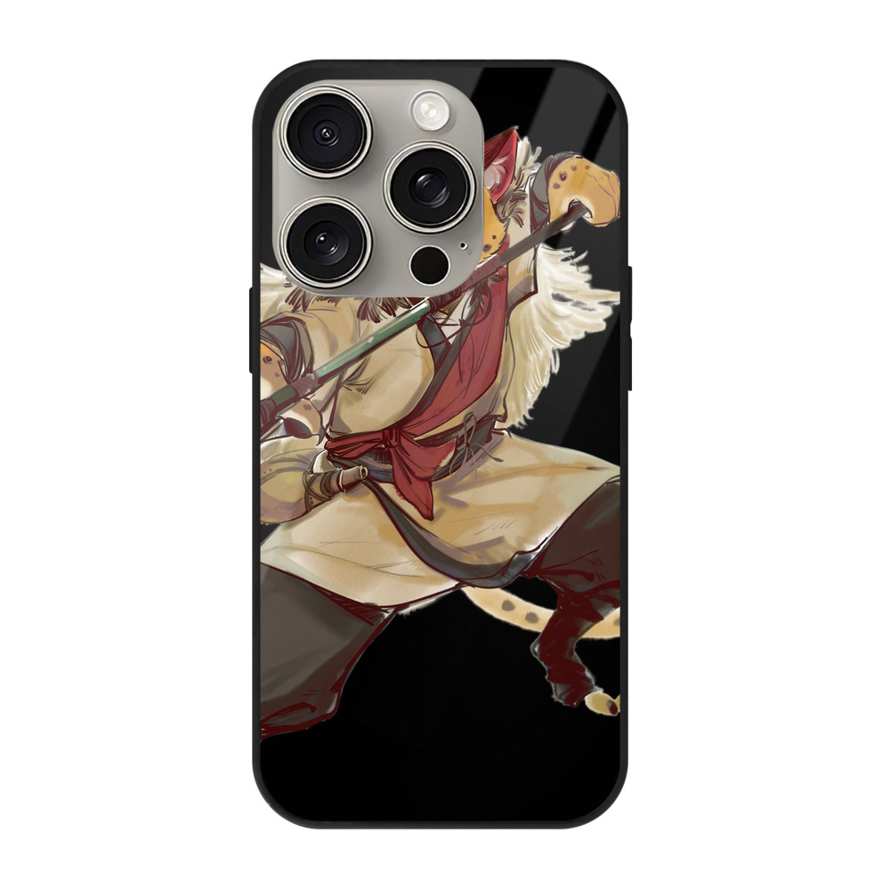 （画像用） Ne Zha 2 ナタ 魔童の大暴れ 【iPhone15Pro対応】スマホケース 耐衝撃＆黄変防止 背面ガラス