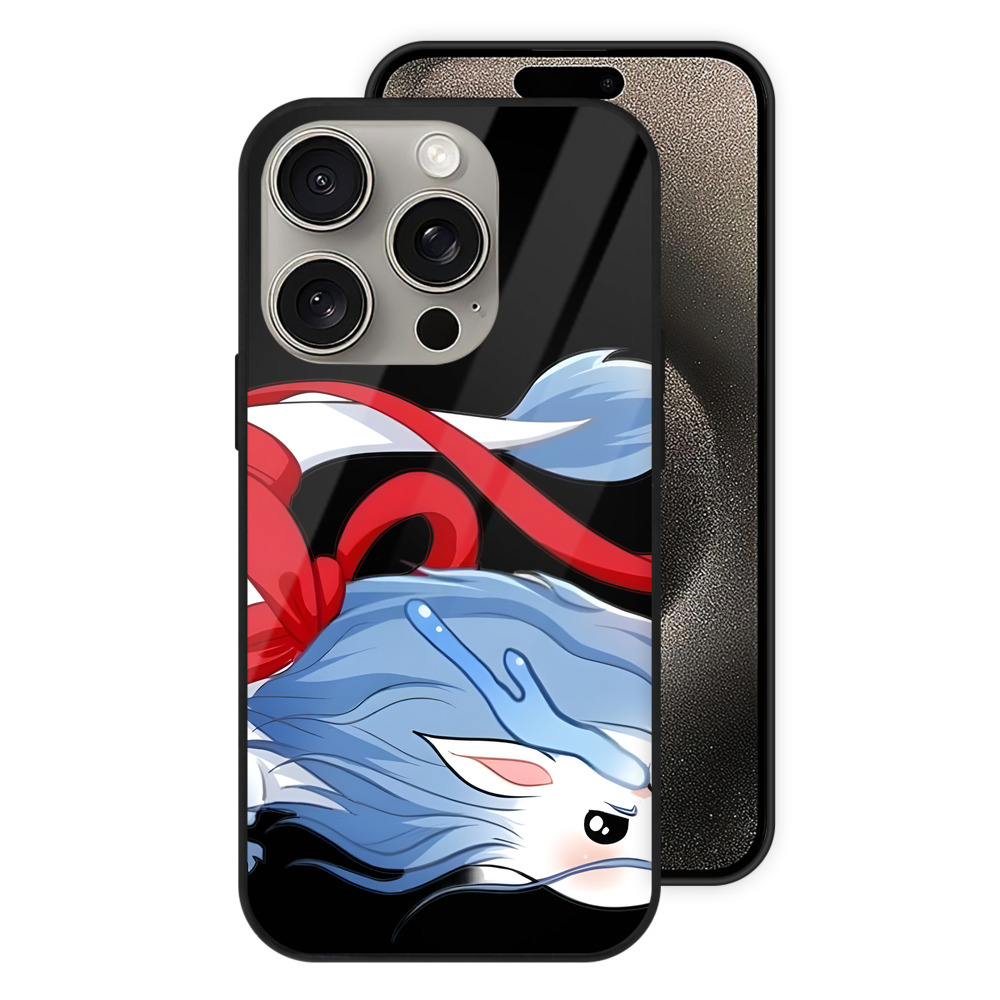 （画像用） Ne Zha 2 ナタ 魔童の大暴れ 【iPhone15Pro対応】スマホケース 耐衝撃＆黄変防止 背面ガラス