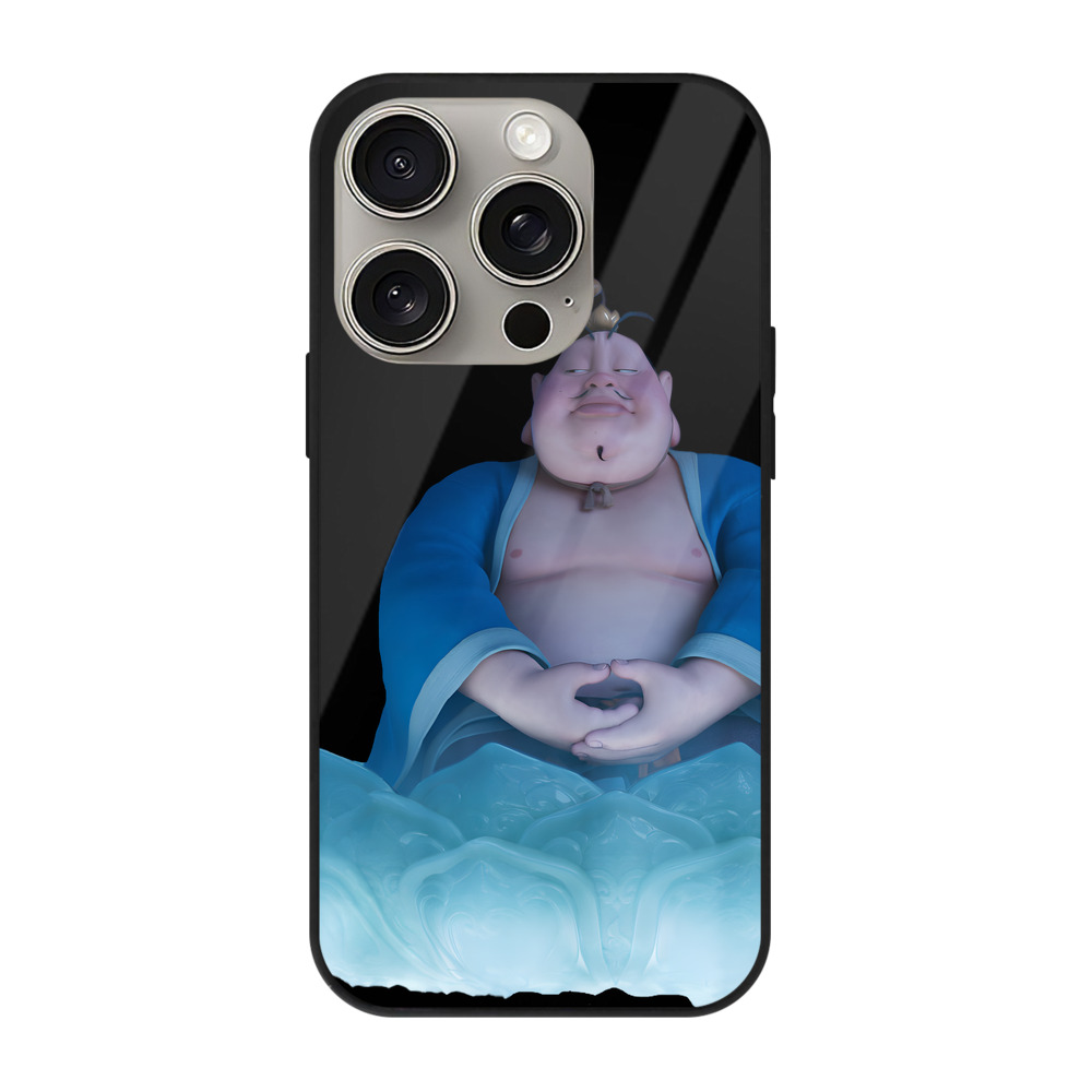 （画像用） Ne Zha 2 ナタ 魔童の大暴れ 【iPhone15Pro対応】スマホケース 耐衝撃＆黄変防止 背面ガラス