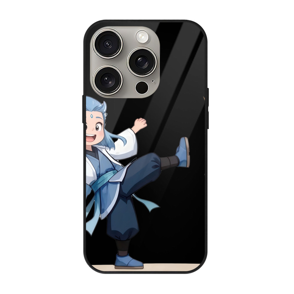（画像用） Ne Zha 2 ナタ 魔童の大暴れ 【iPhone15Pro対応】スマホケース 耐衝撃＆黄変防止 背面ガラス