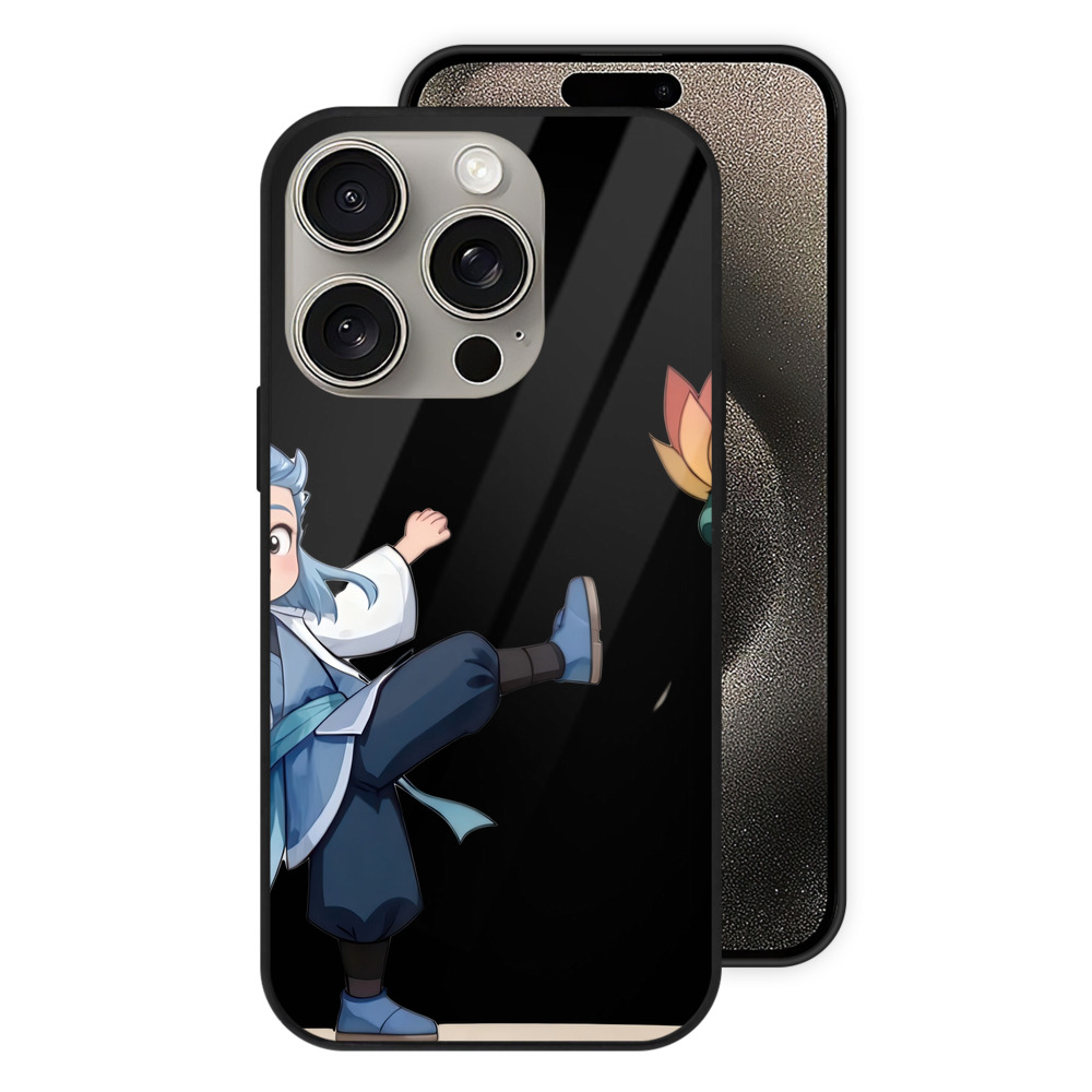 （画像用） Ne Zha 2 ナタ 魔童の大暴れ 【iPhone15Pro対応】スマホケース 耐衝撃＆黄変防止 背面ガラス