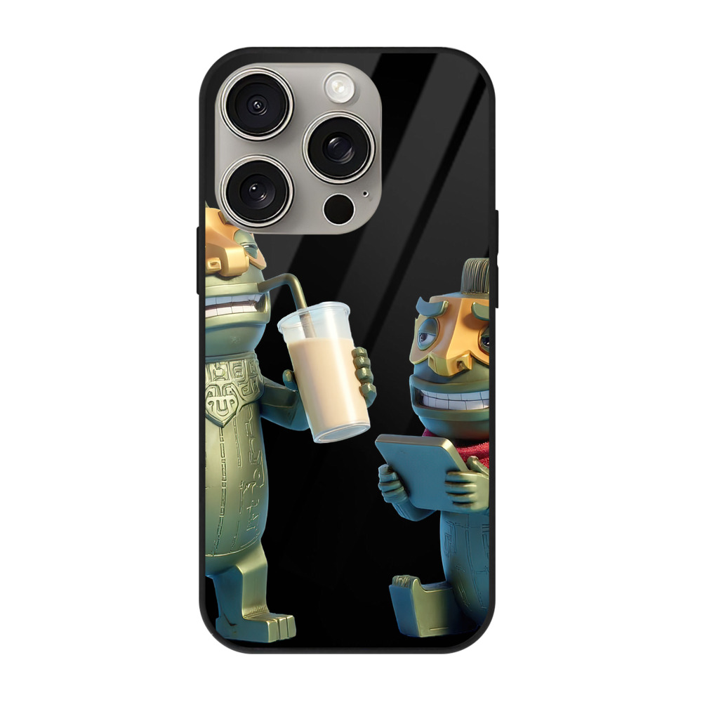 （画像用） Ne Zha 2 ナタ 魔童の大暴れ 【iPhone15Pro対応】スマホケース 耐衝撃＆黄変防止 背面ガラス