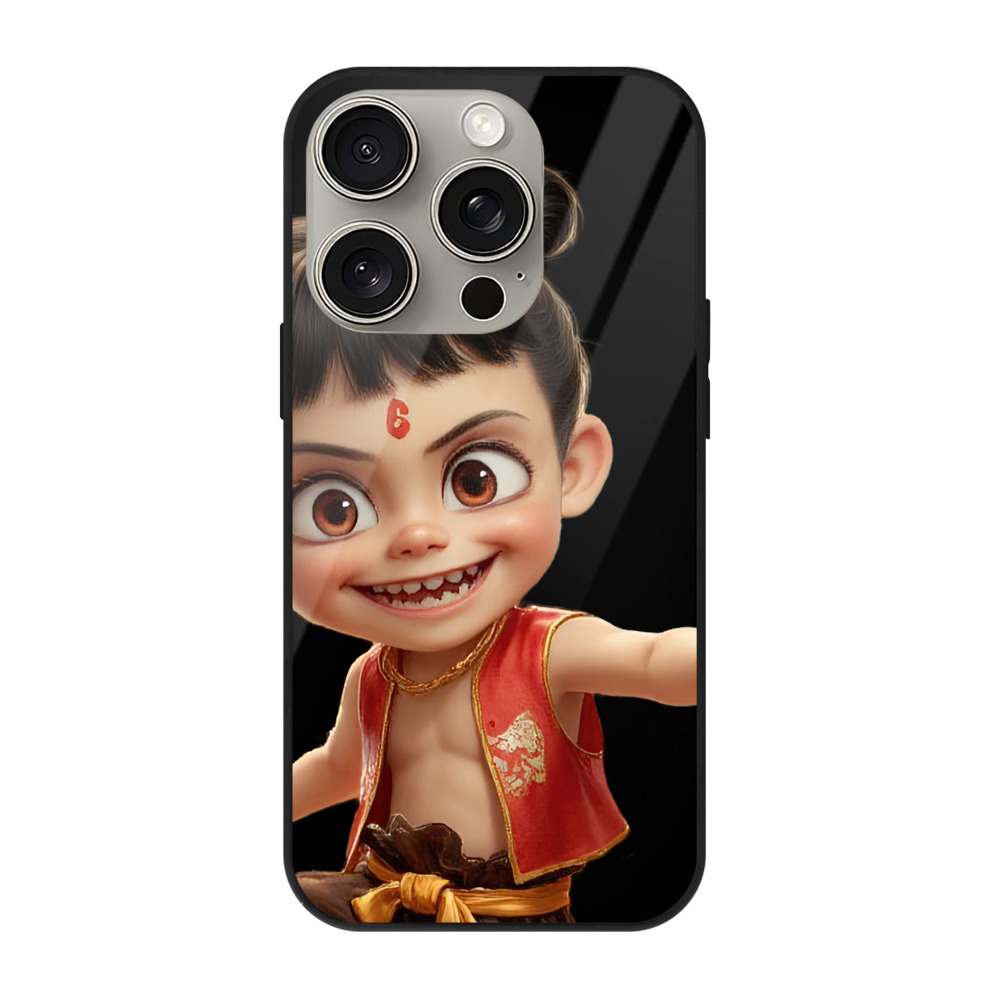 （画像用） Ne Zha 2 ナタ 魔童の大暴れ 【iPhone15Pro対応】スマホケース 耐衝撃＆黄変防止 背面ガラス