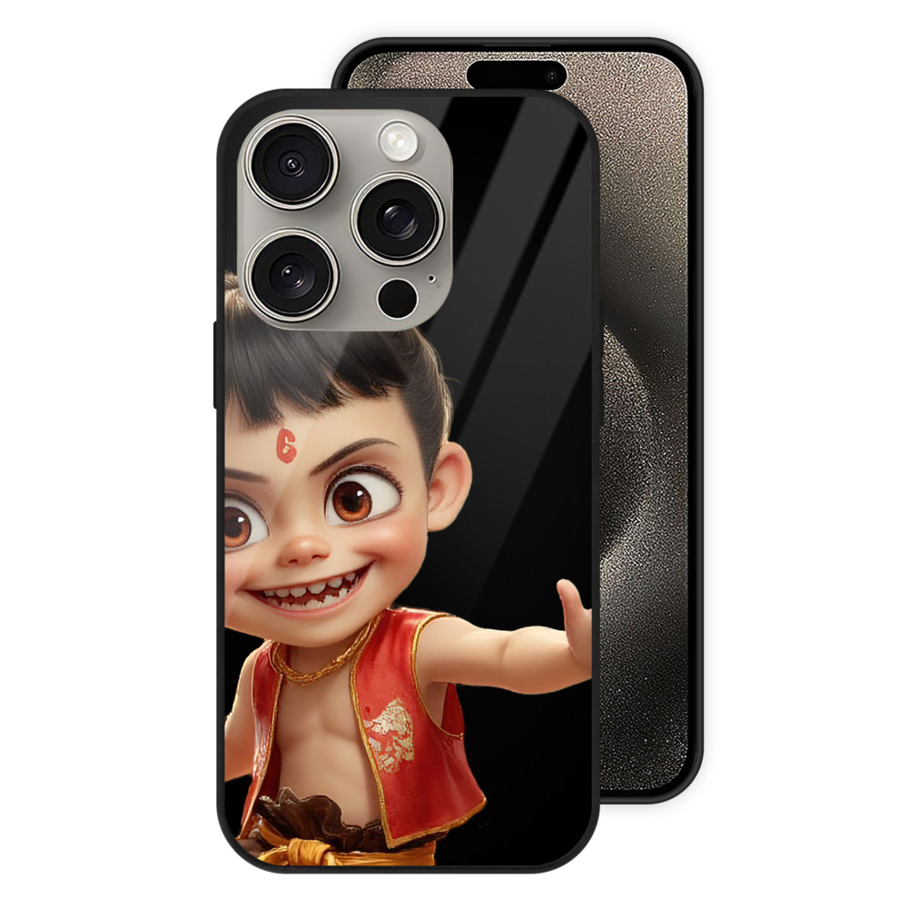 （画像用） Ne Zha 2 ナタ 魔童の大暴れ 【iPhone15Pro対応】スマホケース 耐衝撃＆黄変防止 背面ガラス
