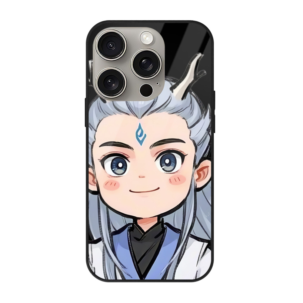 （画像用） Ne Zha 2 ナタ 魔童の大暴れ 【iPhone15Pro対応】スマホケース 耐衝撃＆黄変防止 背面ガラス