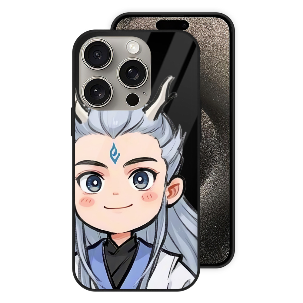 （画像用） Ne Zha 2 ナタ 魔童の大暴れ 【iPhone15Pro対応】スマホケース 耐衝撃＆黄変防止 背面ガラス