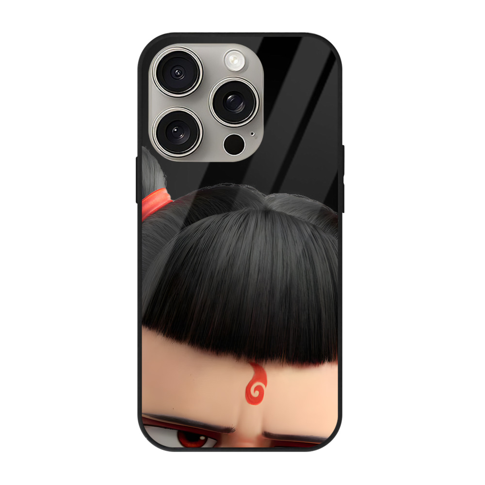 （画像用） Ne Zha 2 ナタ 魔童の大暴れ 【iPhone15Pro対応】スマホケース 耐衝撃＆黄変防止 背面ガラス