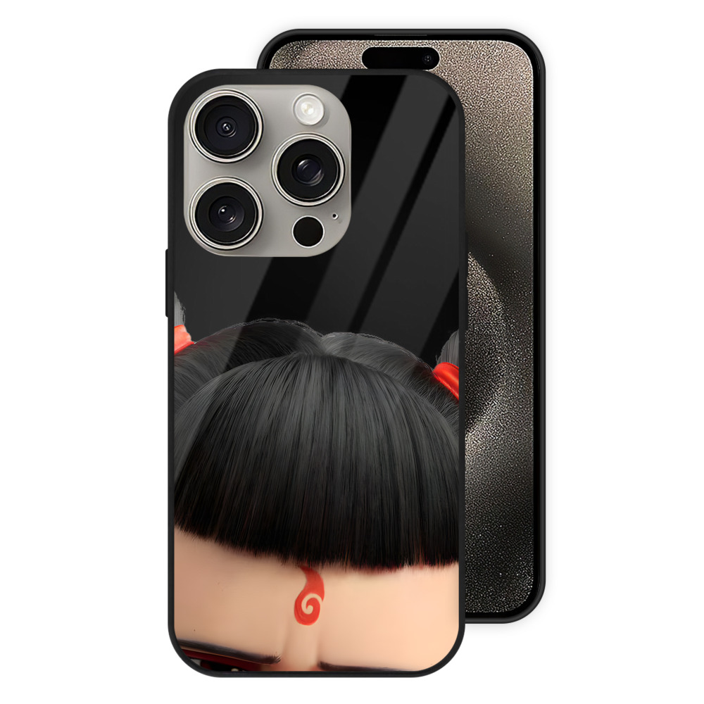 （画像用） Ne Zha 2 ナタ 魔童の大暴れ 【iPhone15Pro対応】スマホケース 耐衝撃＆黄変防止 背面ガラス