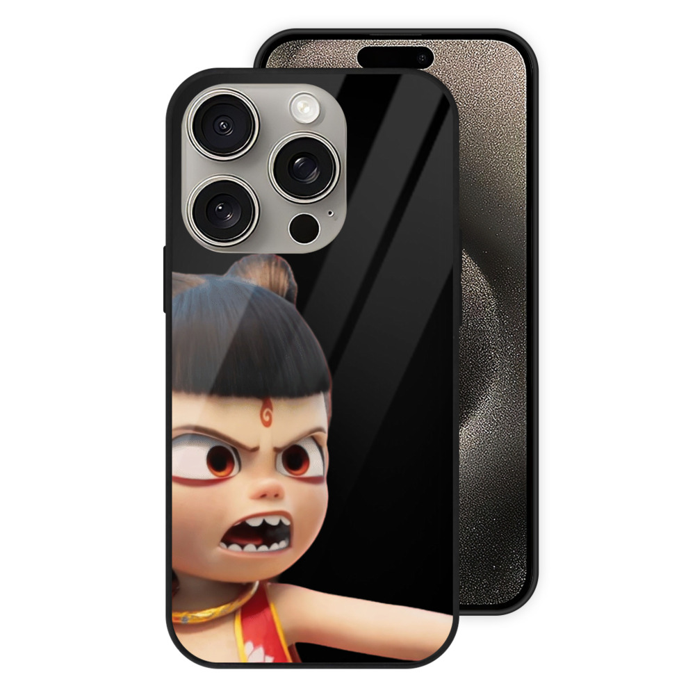 （画像用） Ne Zha 2 ナタ 魔童の大暴れ 【iPhone15Pro対応】スマホケース 耐衝撃＆黄変防止 背面ガラス