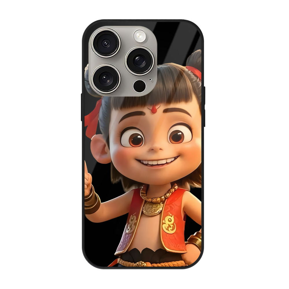 （画像用） Ne Zha 2 ナタ 魔童の大暴れ 【iPhone15Pro対応】スマホケース 耐衝撃＆黄変防止 背面ガラス