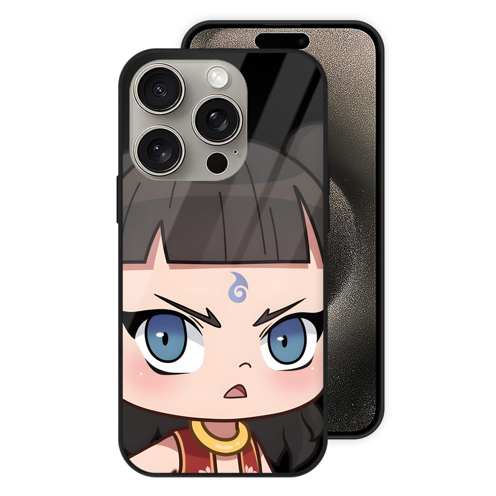 （画像用） Ne Zha 2 ナタ 魔童の大暴れ 【iPhone15Pro対応】スマホケース 耐衝撃＆黄変防止 背面ガラス