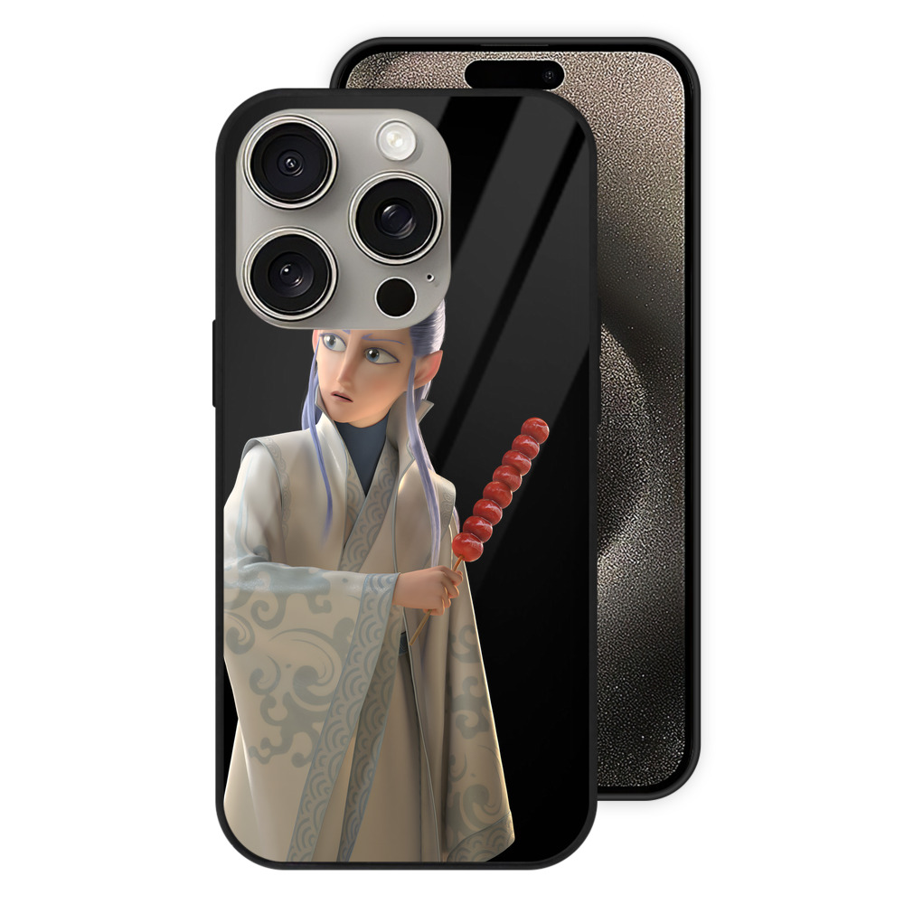 （画像用） Ne Zha 2 ナタ 魔童の大暴れ 【iPhone15Pro対応】スマホケース 耐衝撃＆黄変防止 背面ガラス