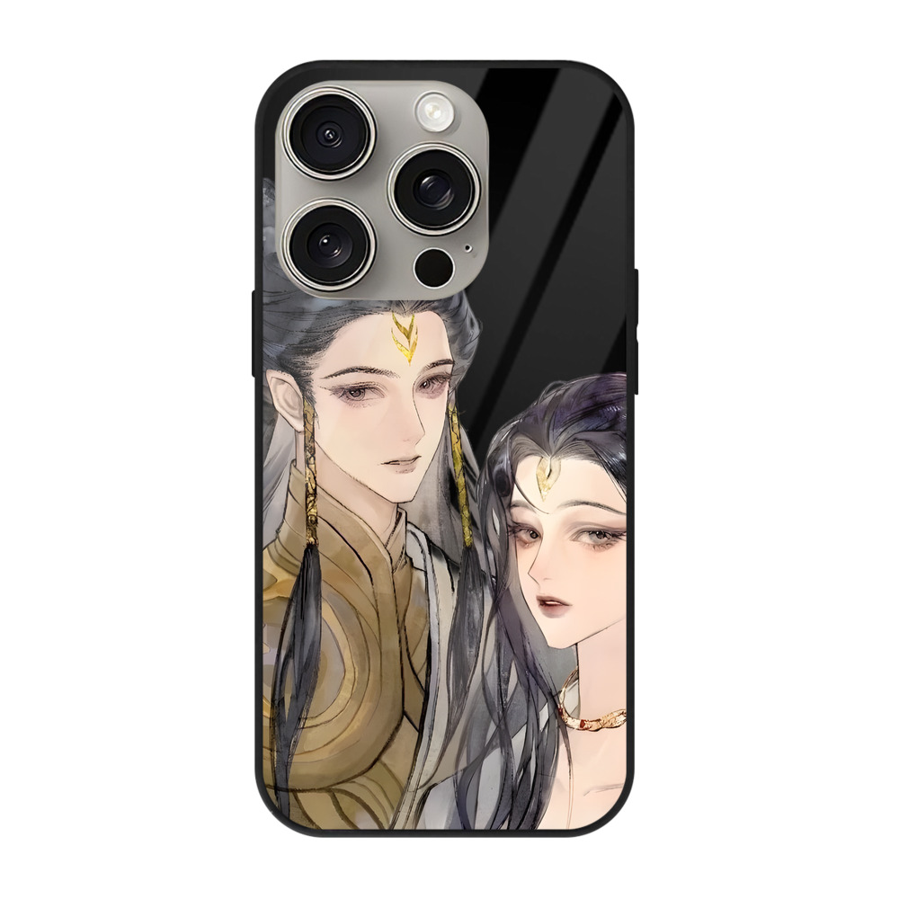 （画像用） Ne Zha 2 ナタ 魔童の大暴れ 【iPhone15Pro対応】スマホケース 耐衝撃＆黄変防止 背面ガラス