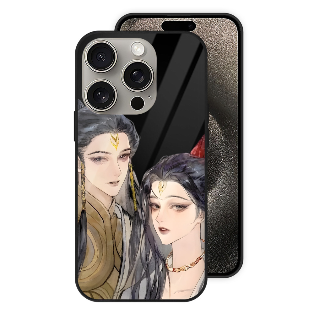 （画像用） Ne Zha 2 ナタ 魔童の大暴れ 【iPhone15Pro対応】スマホケース 耐衝撃＆黄変防止 背面ガラス