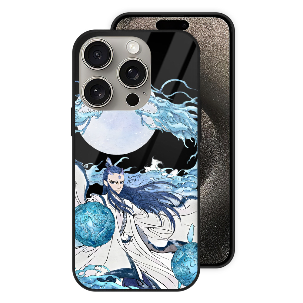 （画像用） Ne Zha 2 ナタ 魔童の大暴れ 【iPhone15Pro対応】スマホケース 耐衝撃＆黄変防止 背面ガラス