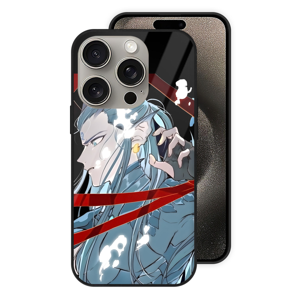 （画像用） Ne Zha 2 ナタ 魔童の大暴れ 【iPhone15Pro対応】スマホケース 耐衝撃＆黄変防止 背面ガラス