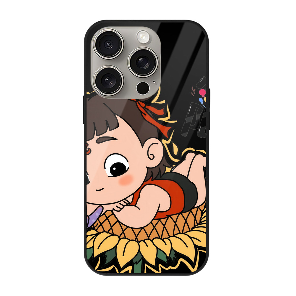 （画像用） Ne Zha 2 ナタ 魔童の大暴れ 【iPhone15Pro対応】スマホケース 耐衝撃＆黄変防止 背面ガラス