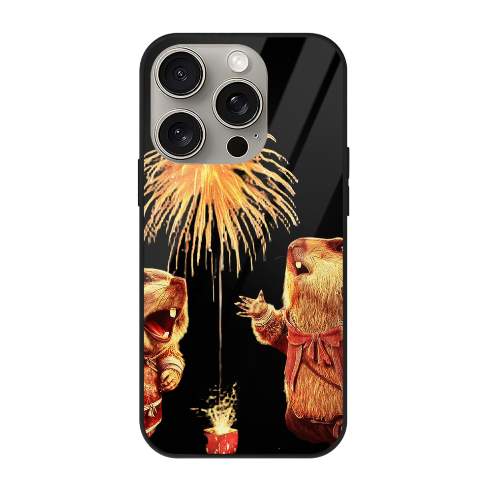 （画像用） Ne Zha 2 ナタ 魔童の大暴れ 【iPhone15Pro対応】スマホケース 耐衝撃＆黄変防止 背面ガラス