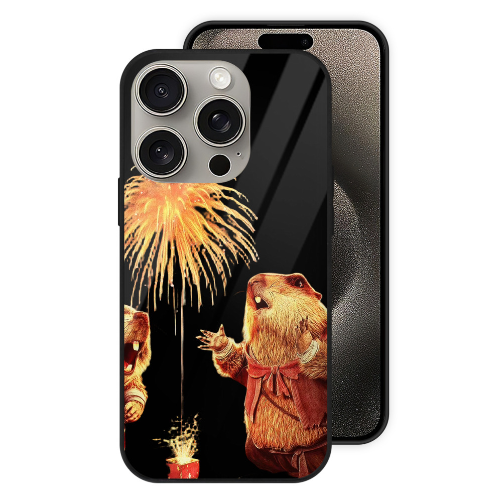（画像用） Ne Zha 2 ナタ 魔童の大暴れ 【iPhone15Pro対応】スマホケース 耐衝撃＆黄変防止 背面ガラス