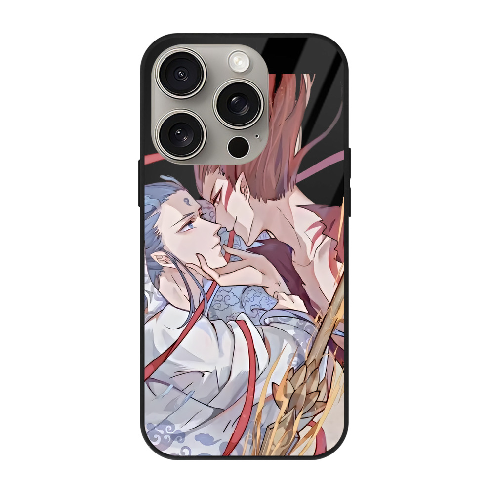 （画像用） Ne Zha 2 ナタ 魔童の大暴れ 【iPhone15Pro対応】スマホケース 耐衝撃＆黄変防止 背面ガラス