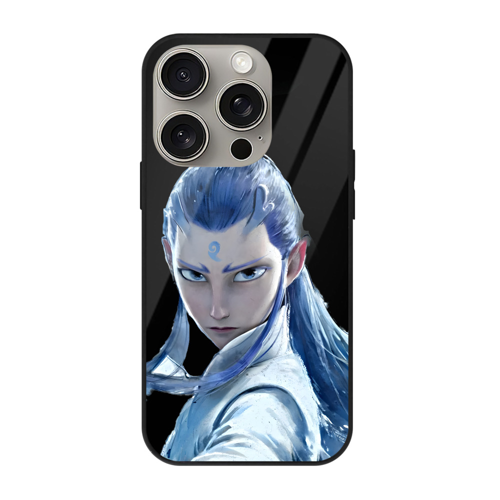 （画像用） Ne Zha 2 ナタ 魔童の大暴れ 【iPhone15Pro対応】スマホケース 耐衝撃＆黄変防止 背面ガラス