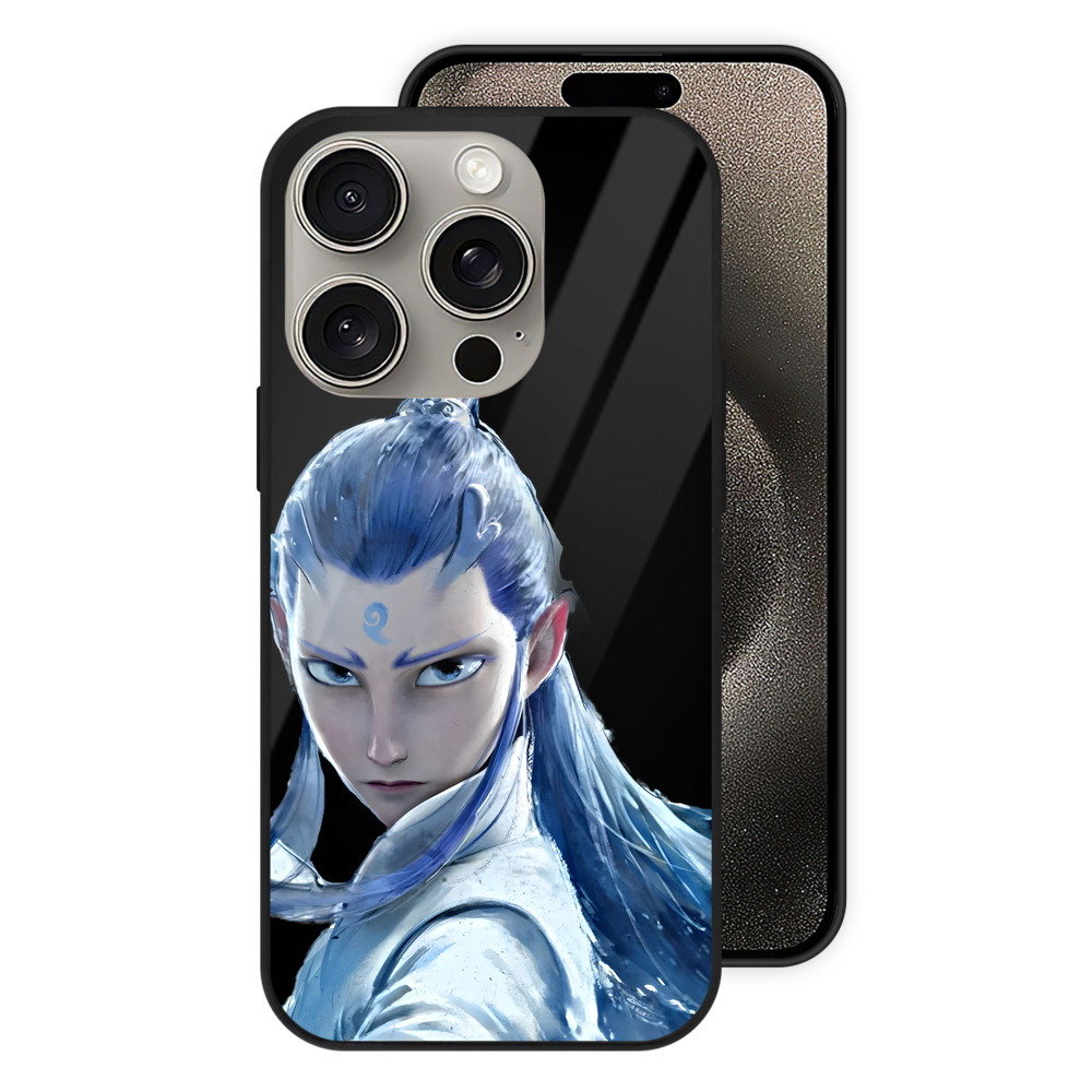 （画像用） Ne Zha 2 ナタ 魔童の大暴れ 【iPhone15Pro対応】スマホケース 耐衝撃＆黄変防止 背面ガラス