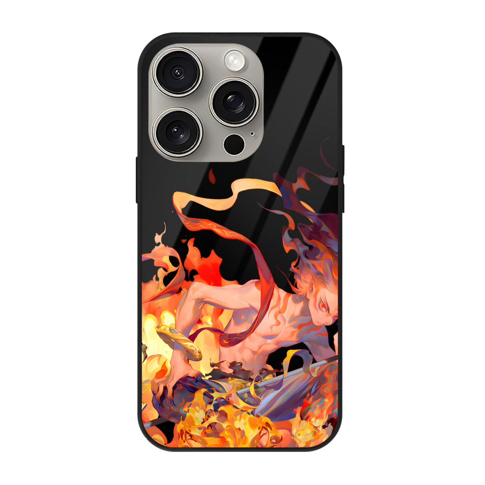 （画像用） Ne Zha 2 ナタ 魔童の大暴れ 【iPhone15Pro対応】スマホケース 耐衝撃＆黄変防止 背面ガラス