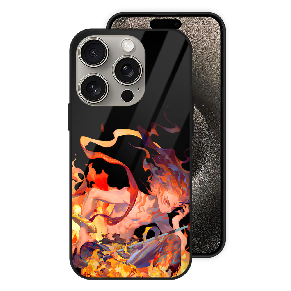 （画像用） Ne Zha 2 ナタ 魔童の大暴れ 【iPhone15Pro対応】スマホケース 耐衝撃＆黄変防止 背面ガラス