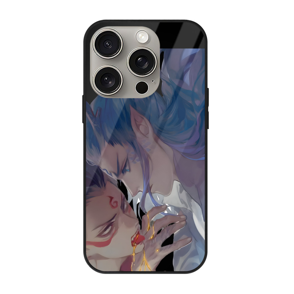 （画像用） Ne Zha 2 ナタ 魔童の大暴れ 【iPhone15Pro対応】スマホケース 耐衝撃＆黄変防止 背面ガラス