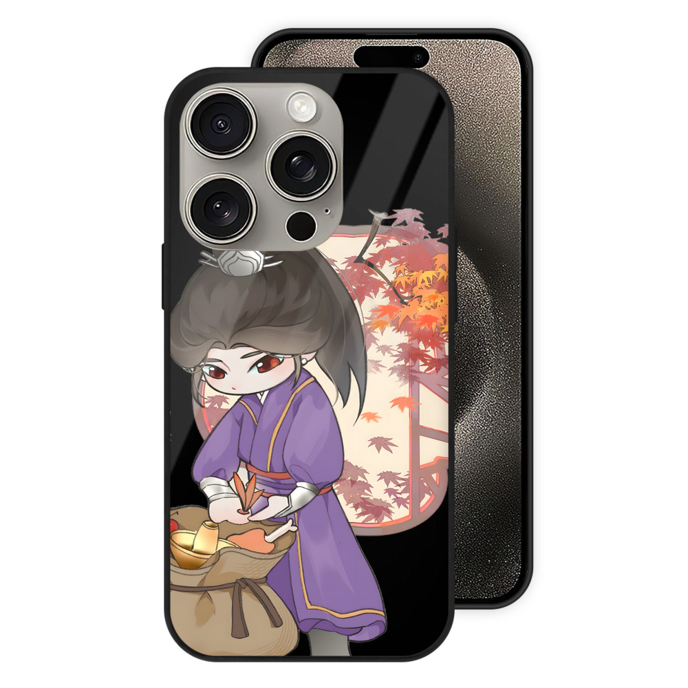 （画像用） Ne Zha 2 ナタ 魔童の大暴れ 【iPhone15Pro対応】スマホケース 耐衝撃＆黄変防止 背面ガラス